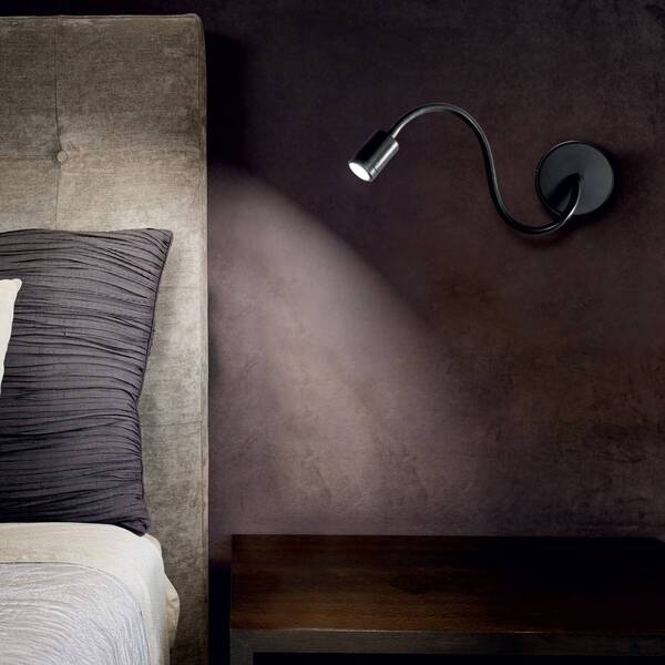  Ideal Lux Ideal Lux Focus Flexible Led Wall Light, Black 