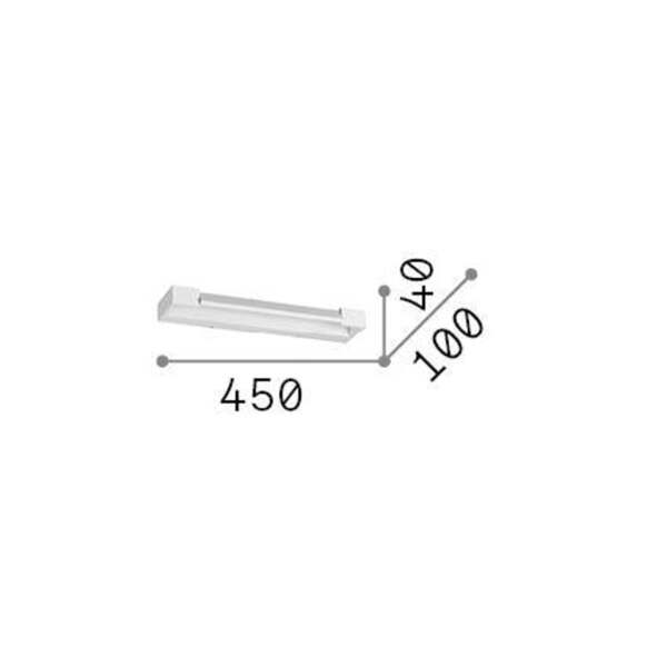  Ideal Lux Ideal Lux Led Wall Light Balance White, Metal, Width 45 Cm 