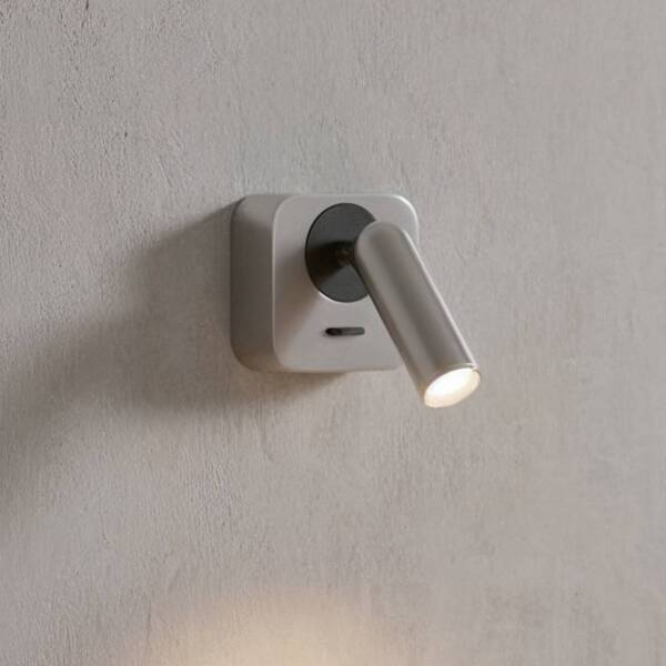 Ideal Lux Ideal Lux Led Wall Spotlight Bean, Nickel-coloured, Width 7 Cm 