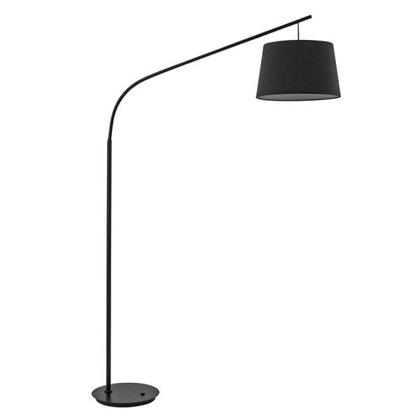  Ideallux Ideallux Daddy Arc Lamp, Fabric Lampshade, Black 