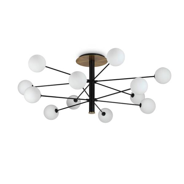  Ideallux Ideallux Ideal Lux Cosmopolitan Black/brass 12-bulb ø 145 