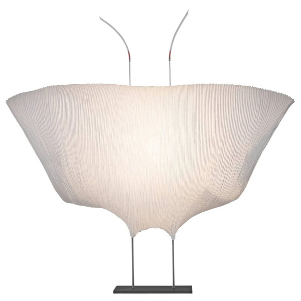  Ingo Maurer Ingo Maurer Led Table Lamp Samurai, White, Paper, Dimmable 