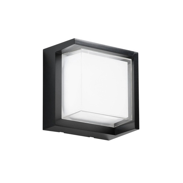 Intec Intec Block Led Outdoor Wall Lamp, Black, 16 Cm Plastic, Cct 