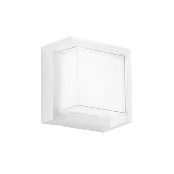  Intec Intec Block Led Outdoor Wall Lamp, White, Width 16 Cm, Plastic, Cct 