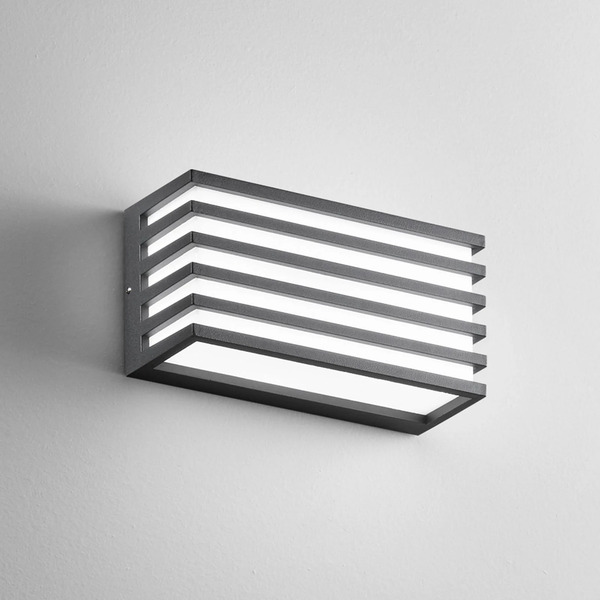  Intec Intec Dukrot Led Outdoor Wall Lamp, Anthracite, Width 22 Cm, Metal 