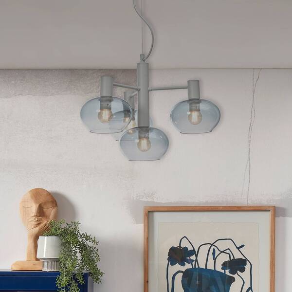  It´s About Romi It´s About Romi It's About Romi Bologna Pendant Light, Light Grey, 4-bulb 