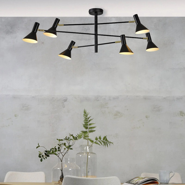  It´s About Romi It´s About Romi It's About Romi Izmir Ceiling Light, Black, 6-bulb 