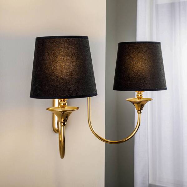  Jupiter Jupiter Baranio Wall Light With Fabric Shades, 2-bulb 