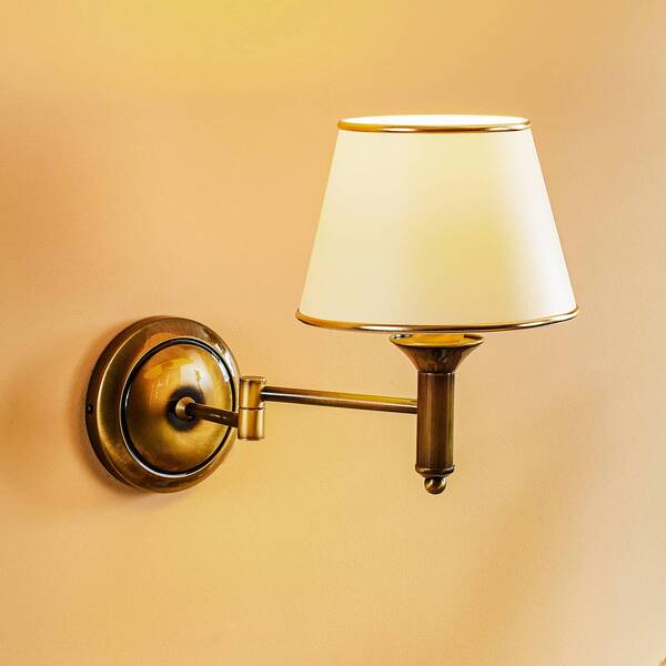  Jupiter Jupiter Birmingham Wall Light, Patinated With Articulated Arm 