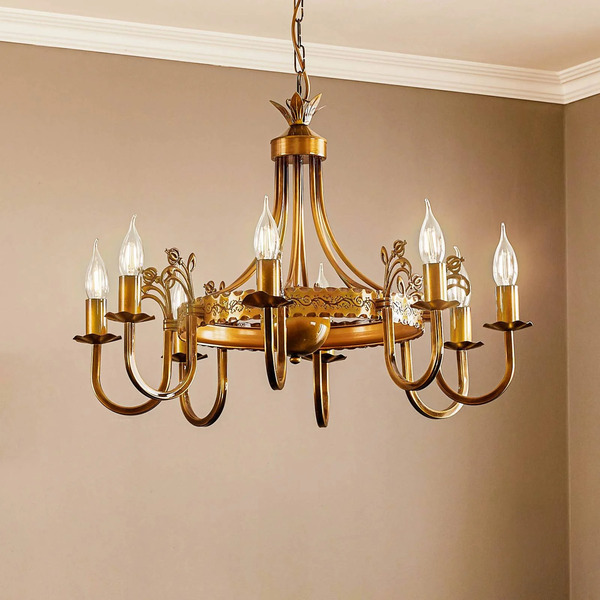  Jupiter Jupiter Castle Chandelier, Light Patina, 8-bulb 