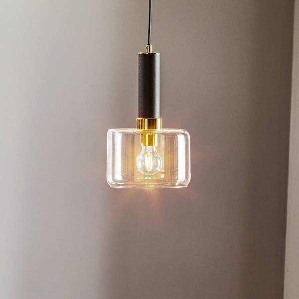  Jupiter Jupiter Viva Pendant Light, Clear/black/brass, 1-bulb 