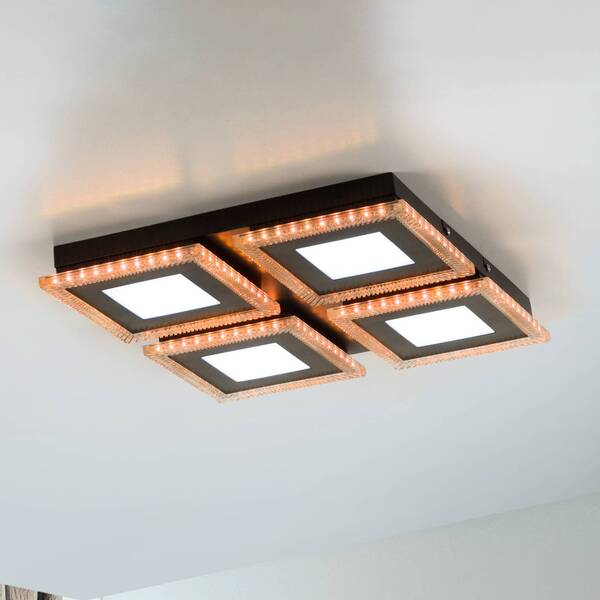  Just Light. Gmbh Just Light. Gmbh Acri Led Ceiling Lamp Cct Rgb Remote 44 x 44 cm 