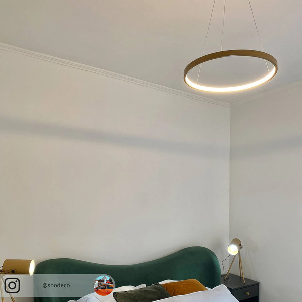  Just Light. Gmbh Just Light. Gmbh Circle Led Pendant Light, Gold, ø 39 Cm 