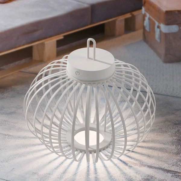  Just Light. Gmbh Just Light. Gmbh Just Light. Akuba Led Table Lamp, White, 33 Cm, Bamboo 