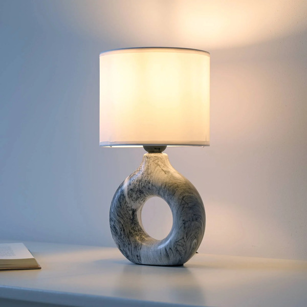  Just Light. Gmbh Just Light. Gmbh Just Light. Carara Table Lamp, Ceramic Base, Grey 