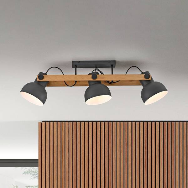  Just Light. Gmbh Just Light. Gmbh Just Light. Cup 2.0 Ceiling Light, 3-bulb Black, Metal 