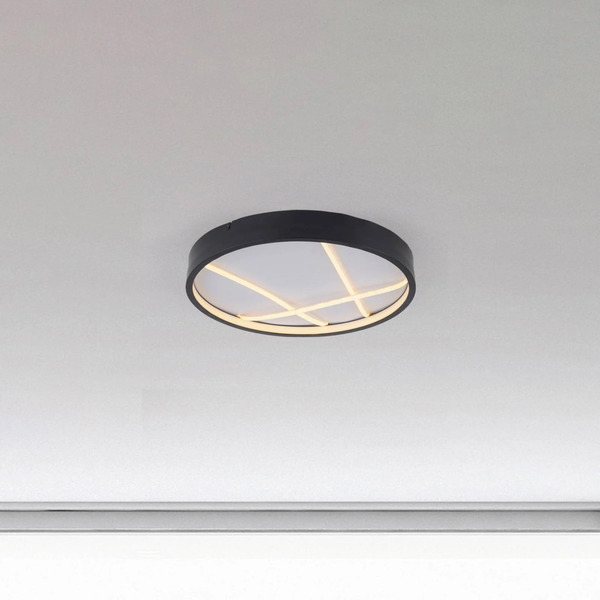  Just Light. Gmbh Just Light. Gmbh Just Light. Mikado Led Ceiling Light, ø 40 Cm, Black 