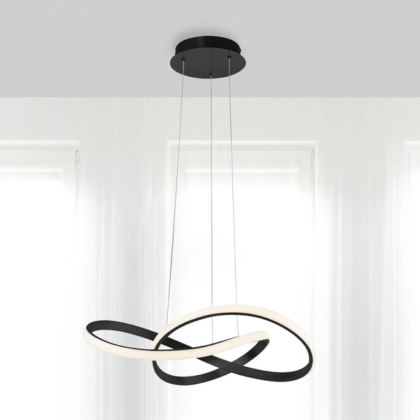  Just Light. Gmbh Just Light. Gmbh Maria Led Pendant Light, 3-step Dimmable, Black 