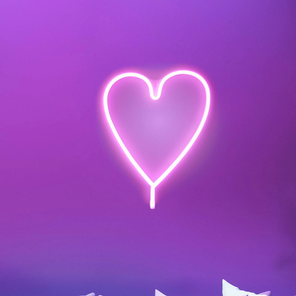  Just Light. Gmbh Just Light. Gmbh Neon Heart Led Wall Light, Usb 