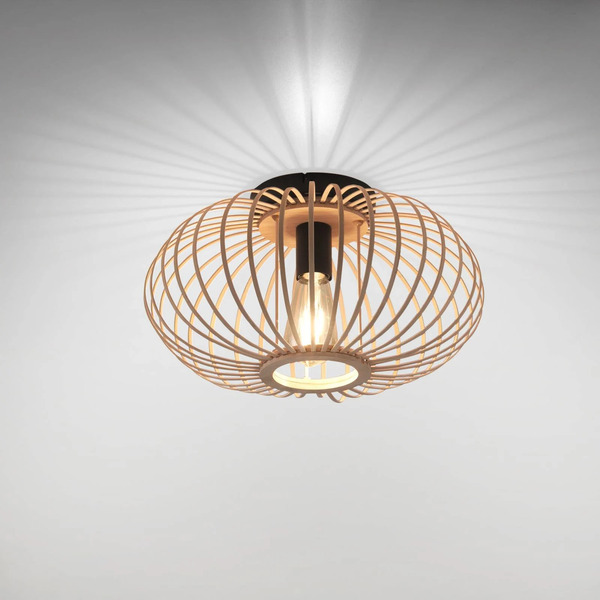  Just Light. Gmbh Just Light. Gmbh Racoon Wooden Ceiling Lamp, Thin Struts, ø 40cm 