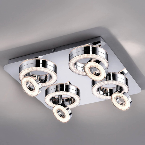  Just Light. Gmbh Just Light. Gmbh Tim Square Led Ceiling Lamp With 8 Rings 