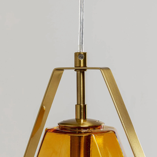  Kare Kare Diamond Fever Pendant Light, Brass-coloured, 1-bulb 
