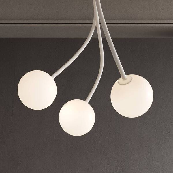  Karman Karman Moony Ceiling Lamp, White, 3-bulb, Height 150 Cm, Glass 