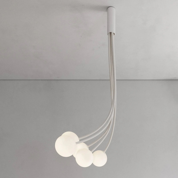  Karman Karman Moony Ceiling Lamp, White, 5-bulb, Height 150 Cm, Glass 