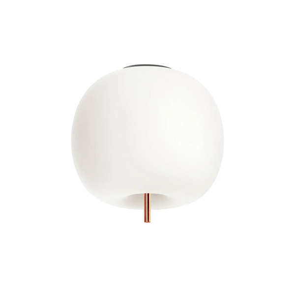  Kdln Kdln Kushi Ceiling Lamp, Copper-coloured/white, ø 16 Cm, Glass 