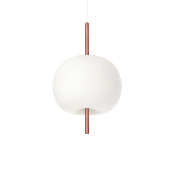  Kdln Kdln Kushi Hanging Light, Copper-coloured/white, ø 16 Cm, Glass 
