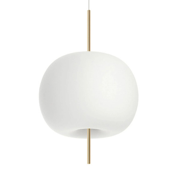  Kdln Kdln Kushi Pendant Light, Brass/white, ø 43 Cm, Dimmable 