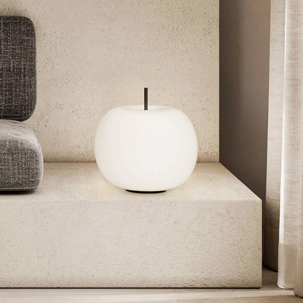 Kdln Kdln Kushi Table Lamp, Black/white, ø 33 Cm, Glass 