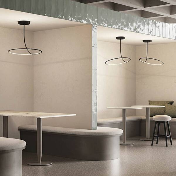  Kdln Kdln Led Ceiling Lamp Poise, Black ø 55 Cm, Dimmable 