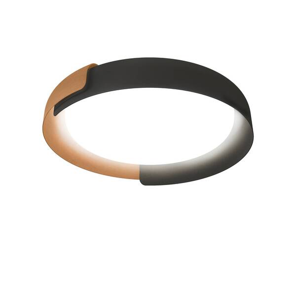  Kdln Kdln Led Ceiling Light Dala, Dark Grey/copper, ø 58 Cm, Dimmable 