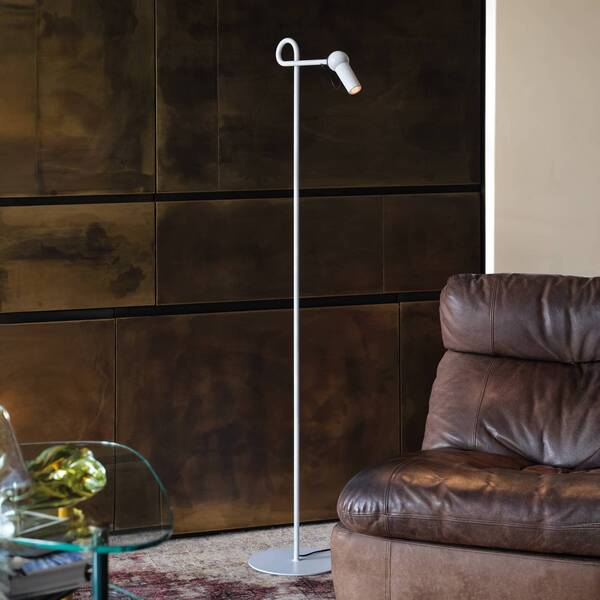  Kdln Kdln Led Floor Lamp Bird, White, 126 Cm, Metal, Dimmable 