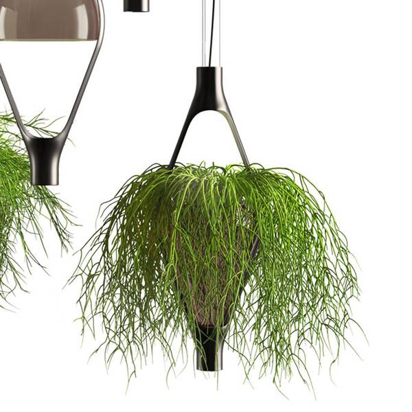 Kdln Kdln Led Hanging Light Viceversa, Glass Grey, 2-bulb 