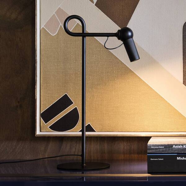  Kdln Kdln Led Table Lamp Bird, Black, 48 Cm, Metal, Dimmable 