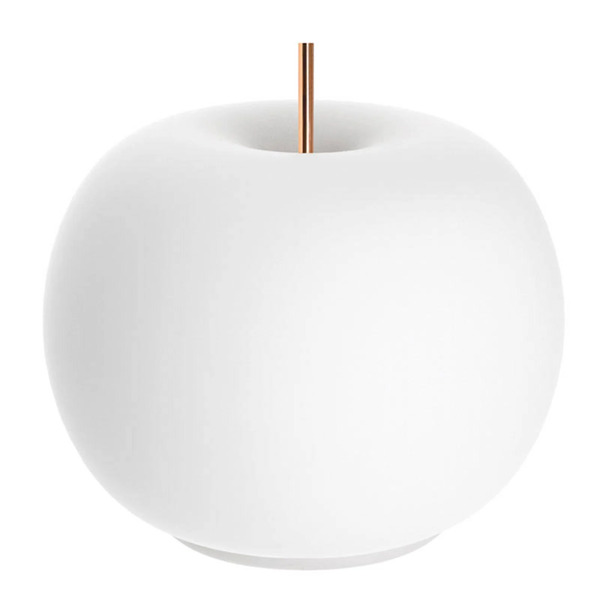  Kdln Kdln Led Table Lamp Kushi, White/copper, ø 17 Cm, Glass 