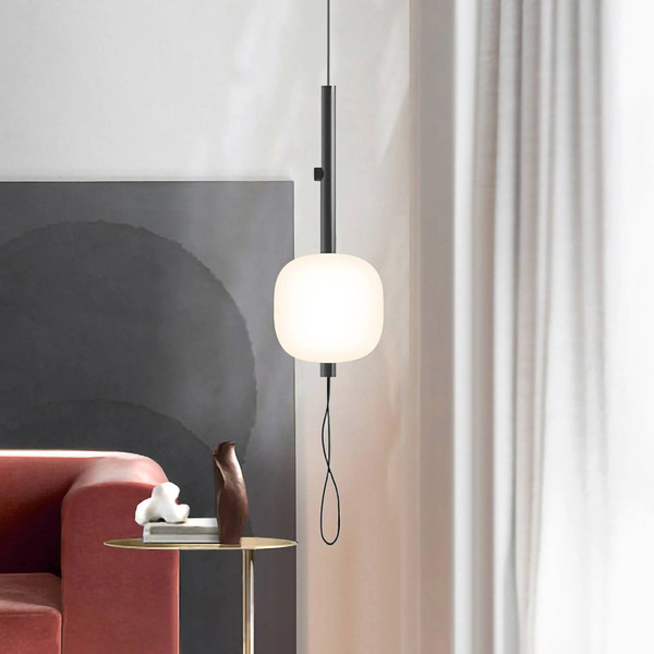  Kdln Kdln Motus Led Hanging Light, Black/white, ø 24 Cm, Glass 