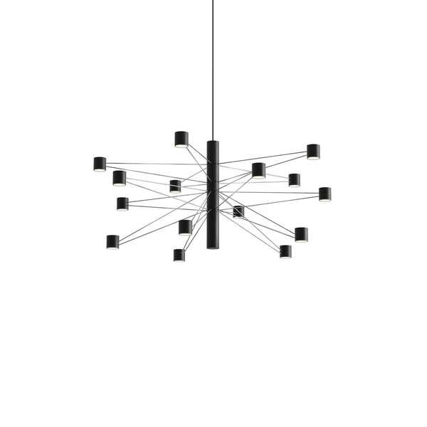  Kdln Kdln Polar 15.1 Led Hanging Light, ø 77 Cm, Black, 15-bulb, Dimmable 