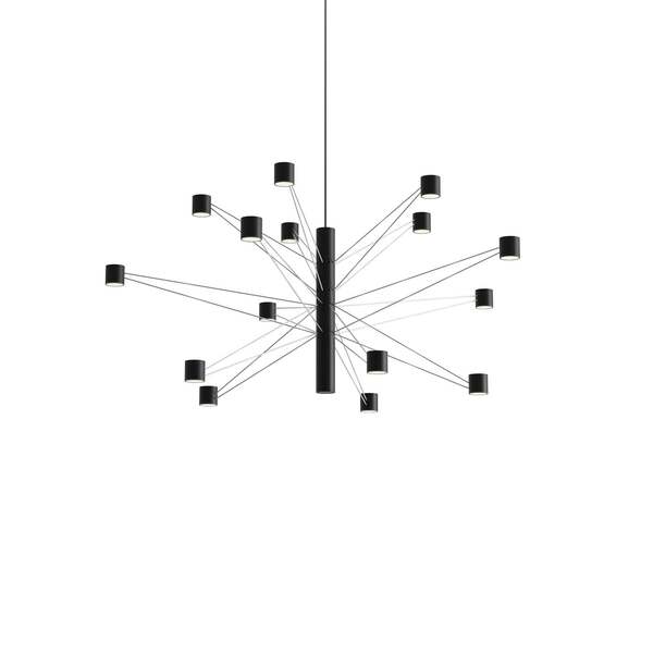  Kdln Kdln Polar 15.2 Led Hanging Light, ø 93 Cm, Black, 15-bulb, Dimmable 