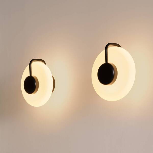  Kdln Kdln Tratto Led Wall Light, Black, ø 27 Cm, Metal/glass 