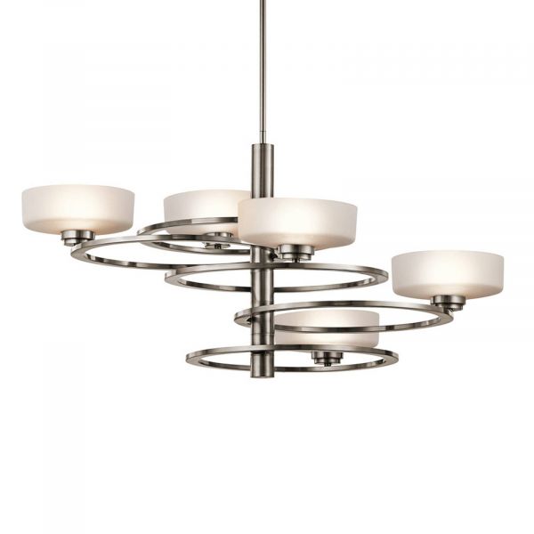  Kichler Kichler Aleeka Led Hanging Lamp 5-bulb, Height 43,8 cm 