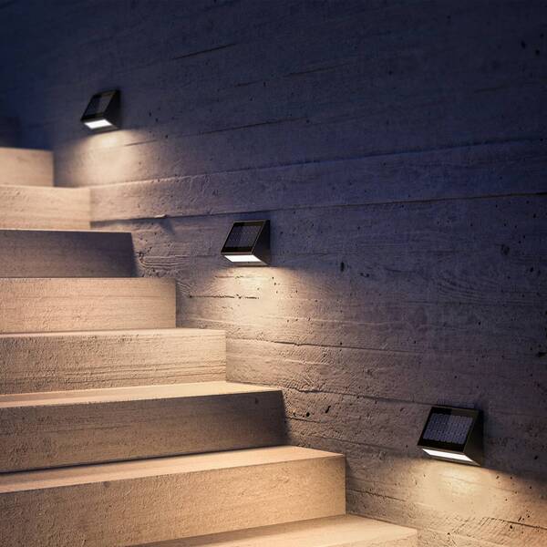  Klewe Klewe Ecostep Led Solar Wall Light, Anthracite, 17 Cm, Ip65 