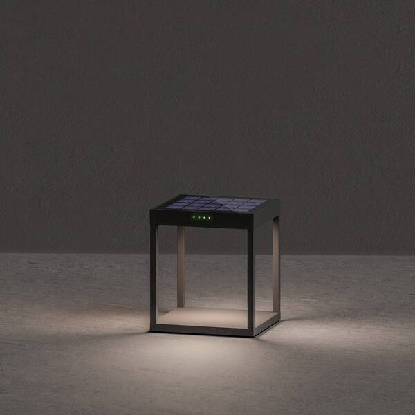  Klewe Klewe Radia Ground Led Solar Lamp, Anthracite, 25 Cm Aluminium Ip65 