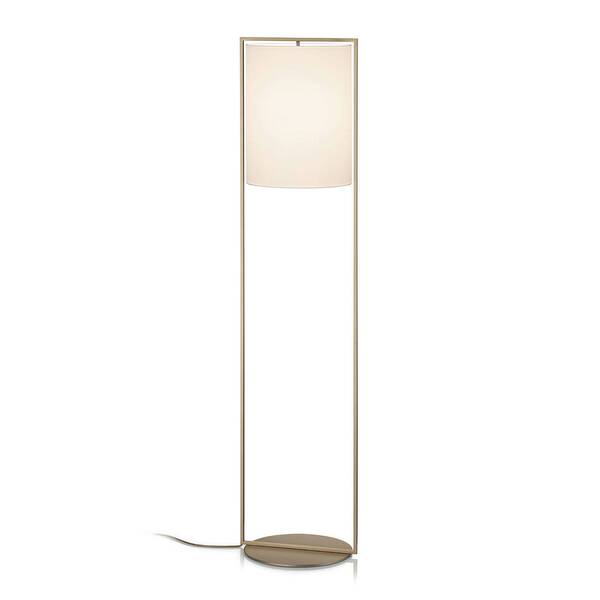  Knapstein Knapstein Alva Floor Lamp, Bronze Effect White Lampshade Dim 