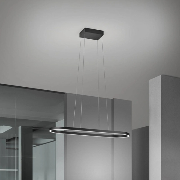  Knapstein Knapstein Elin Led Pendant Light, Black, Gesture Control 