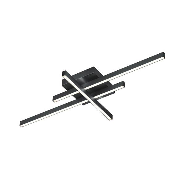  Knapstein Knapstein Feli Led Ceiling Light With Three Profiles, Black 