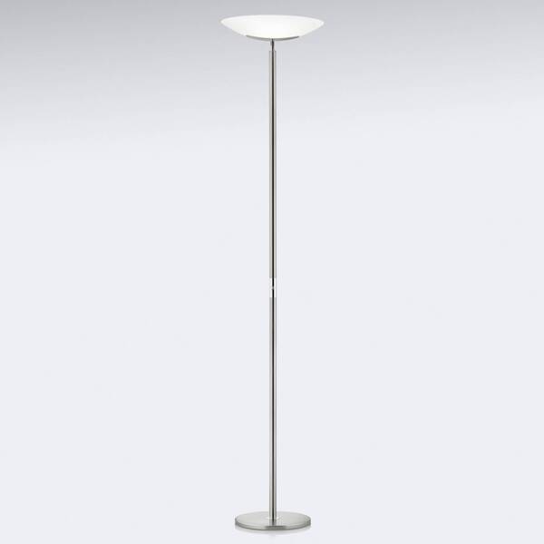  Knapstein Knapstein High-quality Led Uplighter Floor Lamp Mika, Nickel Chrome 
