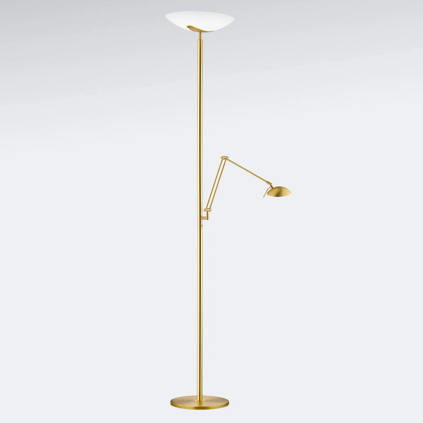  Knapstein Knapstein Led Uplighter Lya With Reading Light In Matt Brass 